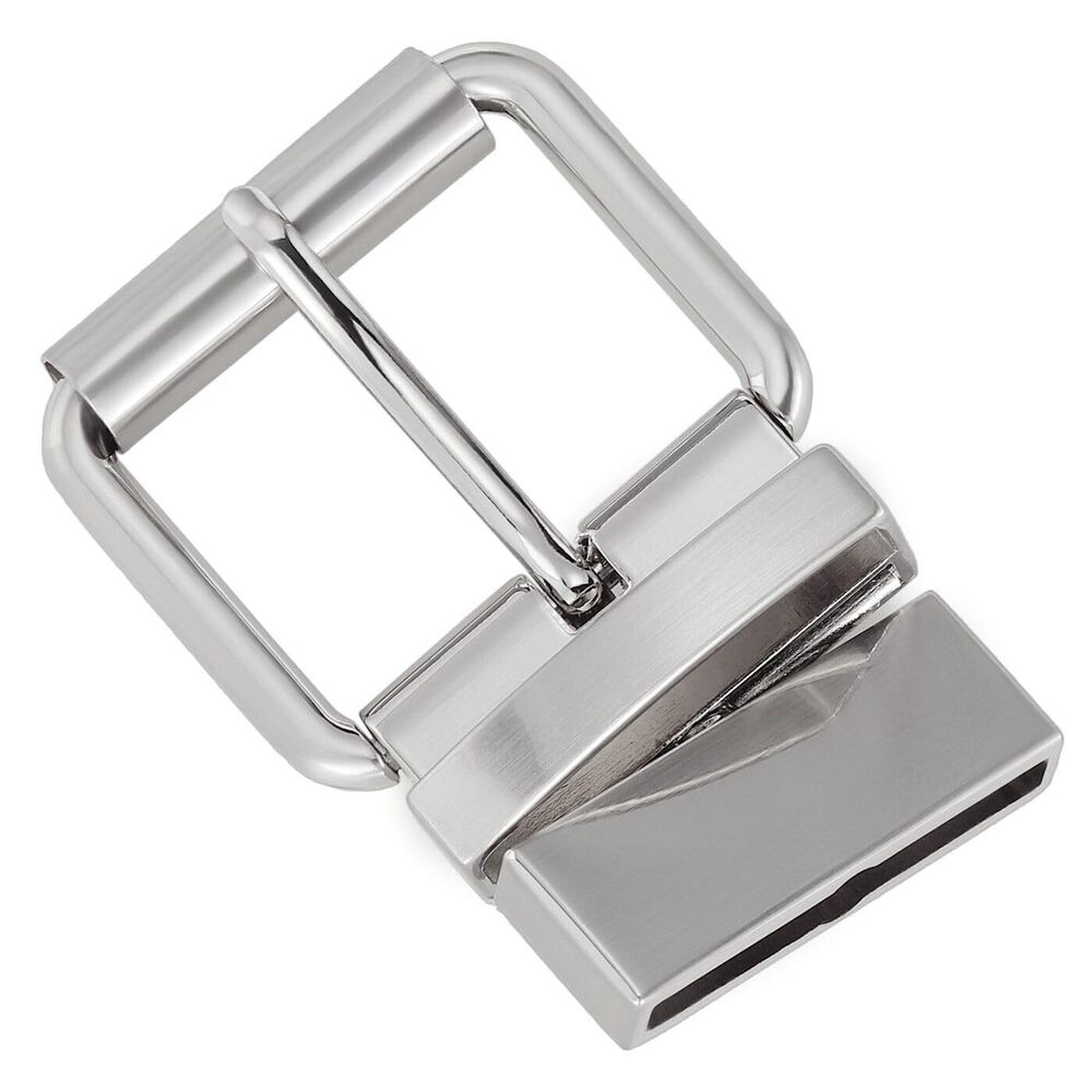 9540 1.57" 38mm-40mm Reversible Belt Buckle Replacement Belt Buckle Silver